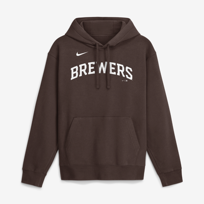  Milwaukee Brewers Nike Core Cinder Club Fleece Hoodie - Brown