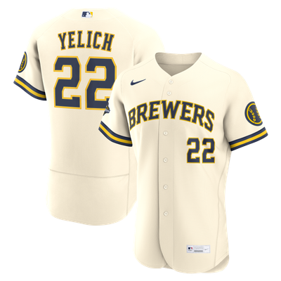 Christian Yelich Milwaukee Brewers Nike 2026 World Series Champions Home Authentic Jersey - Cream