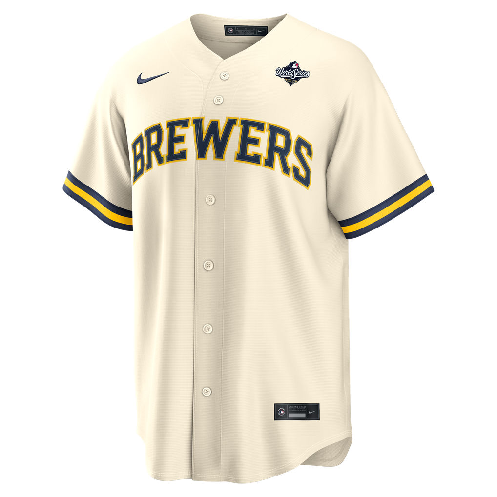 Men's Milwaukee Brewers Christian Yelich Nike Cream 2026 World Series ...