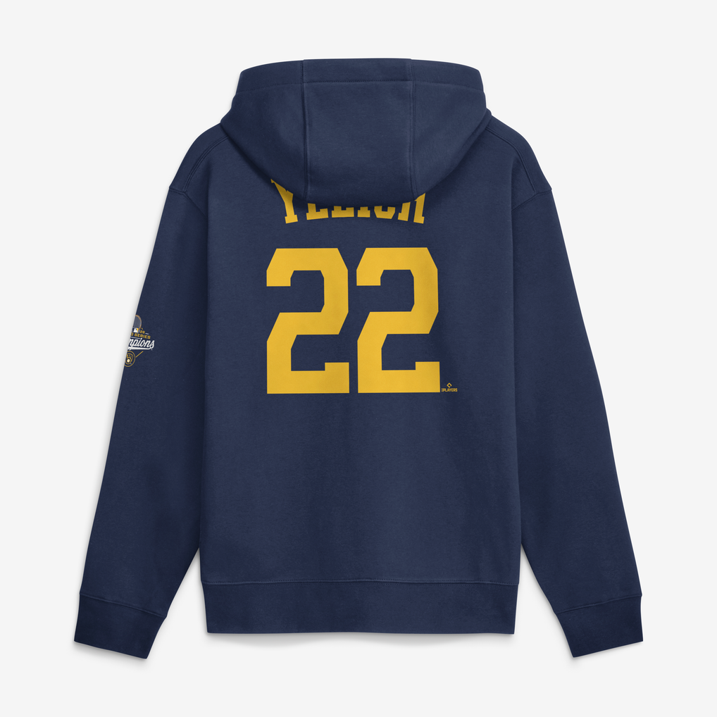 Men's Milwaukee Brewers Christian Yelich Nike Navy 2026 World Series ...