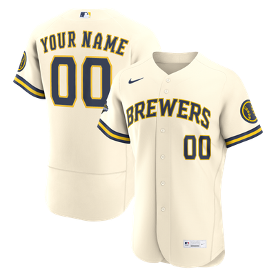 Milwaukee Brewers Nike 2026 World Series Champions Home Authentic Custom Jersey - Cream