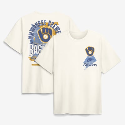 Milwaukee Brewers Nike Max90 Arch Heavyweight T-Shirt - Cream