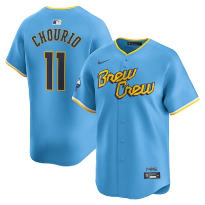Jackson Chourio Milwaukee Brewers Nike City Connect Limited Jersey - Powder Blue