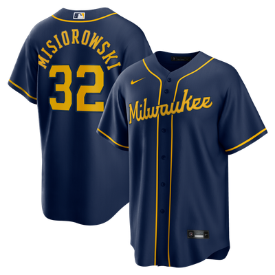 Jacob Misiorowski Milwaukee Brewers Nike Alternate Replica Jersey - Navy