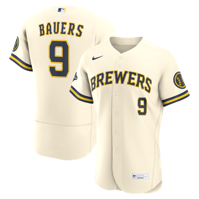 Jake Bauers Milwaukee Brewers Nike 2026 World Series Champions Home Authentic Jersey - Cream