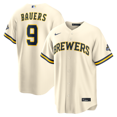 Jake Bauers Milwaukee Brewers Nike 2026 World Series Champions Home Replica Jersey - Cream