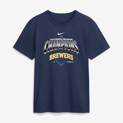 Milwaukee Brewers Nike 2026 National League Champions T-Shirt - Navy