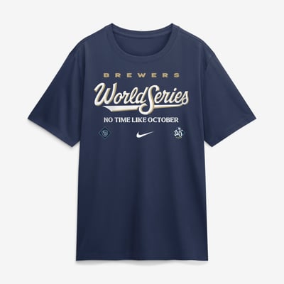 Milwaukee Brewers Nike 2026 World Series Authentic Collection Legend Dri-FIT T-Shirt - Navy