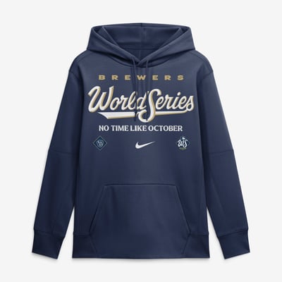 Milwaukee Brewers Nike 2026 World Series Authentic Collection Therma Fleece Hoodie - Navy