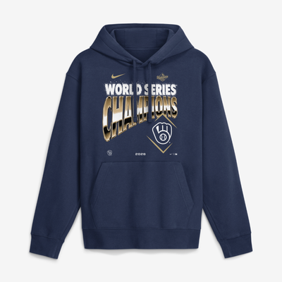  Milwaukee Brewers Nike 2026 World Series Champions Club Fleece Hoodie - Navy