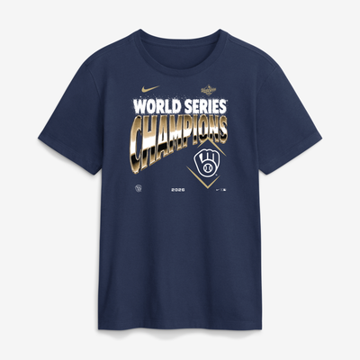  Milwaukee Brewers Nike 2026 World Series Champions T-Shirt - Navy