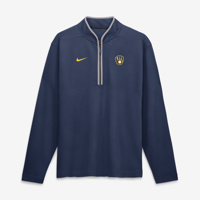 Milwaukee Brewers Nike Dri-FIT Victory Half-Zip Pullover - Navy