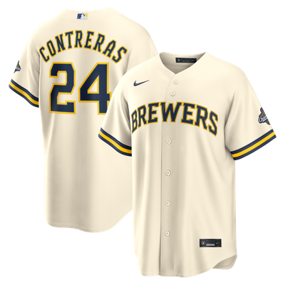 William Contreras Milwaukee Brewers Nike 2026 World Series Champions Home Replica Jersey - Cream