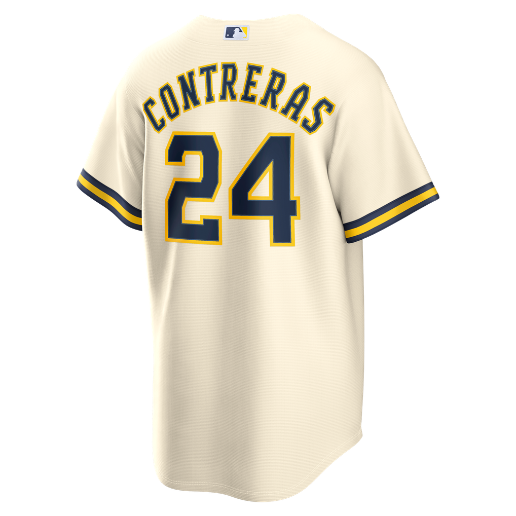 Men's Milwaukee Brewers William Contreras Nike Cream Home Replica Jersey