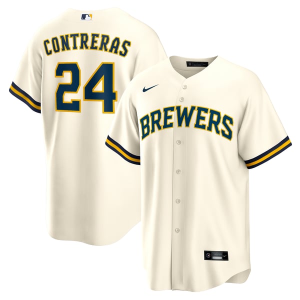 Jersey William Contreras #24 Milwaukee Brewers Jersey William Contreras #24 Milwaukee Brewers