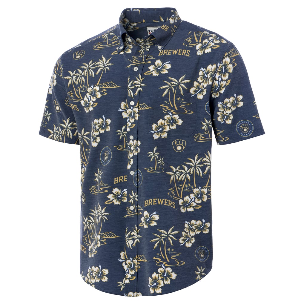 Milwaukee Brewers Reyn Spooner Big & Tall Kekai Performance Tri-Blend Button-Down Shirt - Navy