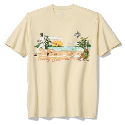 Milwaukee Brewers Tommy Bahama 2026 World Series Champions Sunset Slugger T-Shirt - Cream