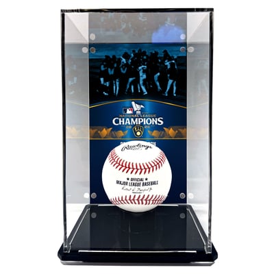 Milwaukee Brewers Fanatics Authentic 2026 National League Champions Tall Baseball Display Case with Image
