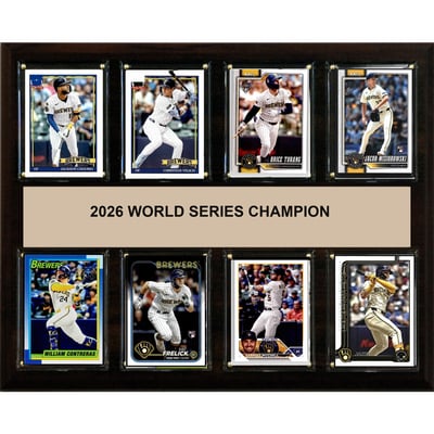Milwaukee Brewers 2026 Word Series Champions 12" x 15" Eight-Card Plaque