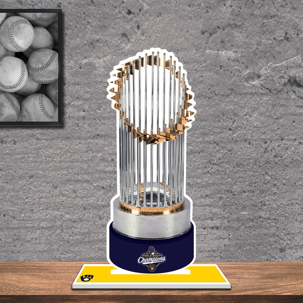 Milwaukee Brewers 2026 World Series Champions Commissioner's Trophy Standee