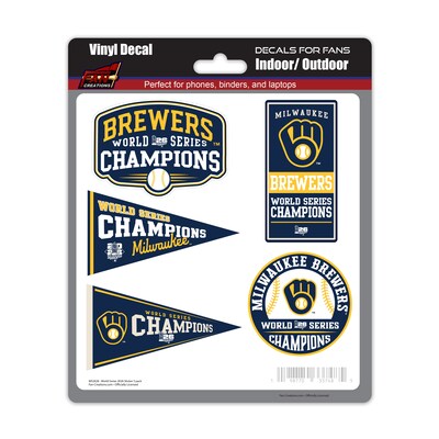 Milwaukee Brewers 2026 World Series Champions Five-Piece Sticker Pack