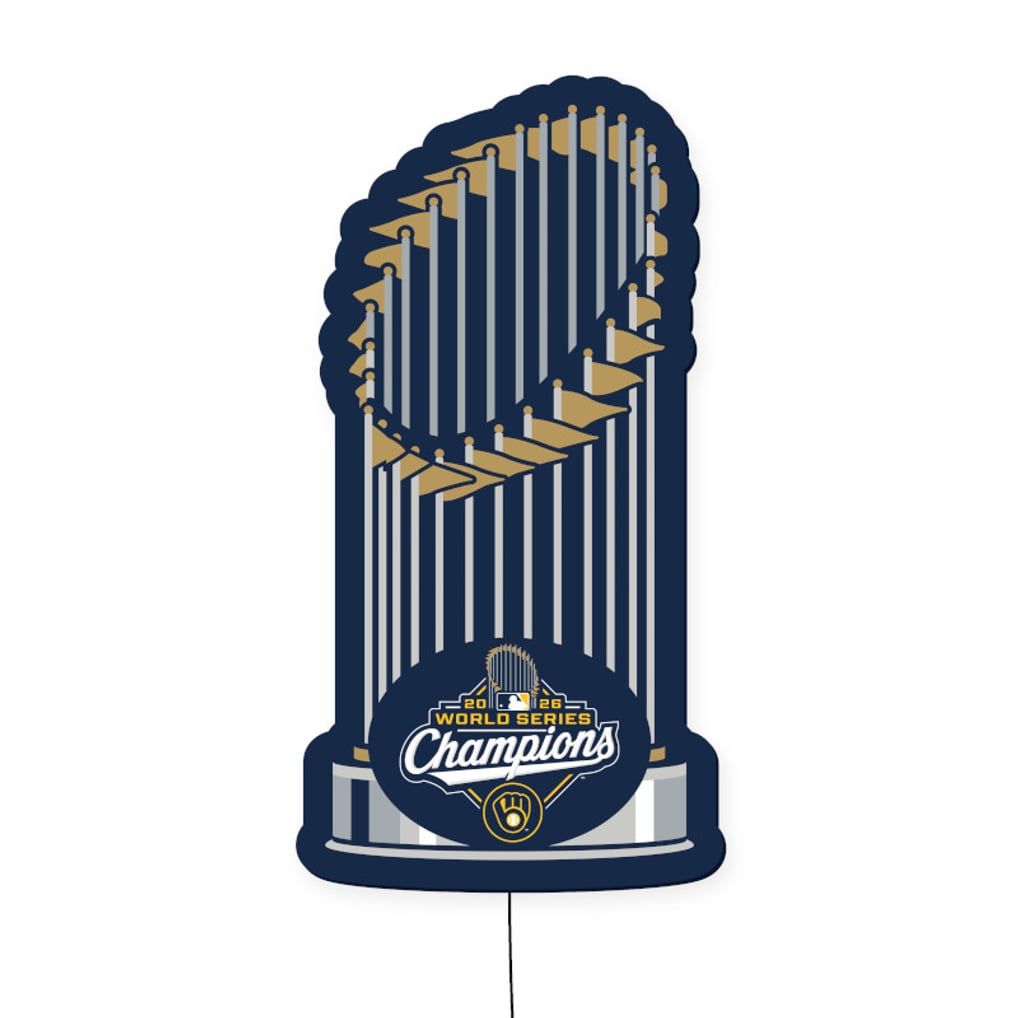 Milwaukee Brewers 2026 World Series Champions Shaped LED Wall Sign