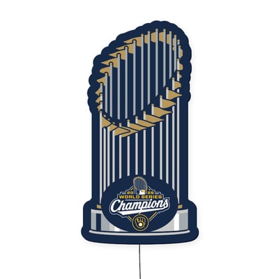 Milwaukee Brewers 2026 World Series Champions Shaped LED Wall Sign