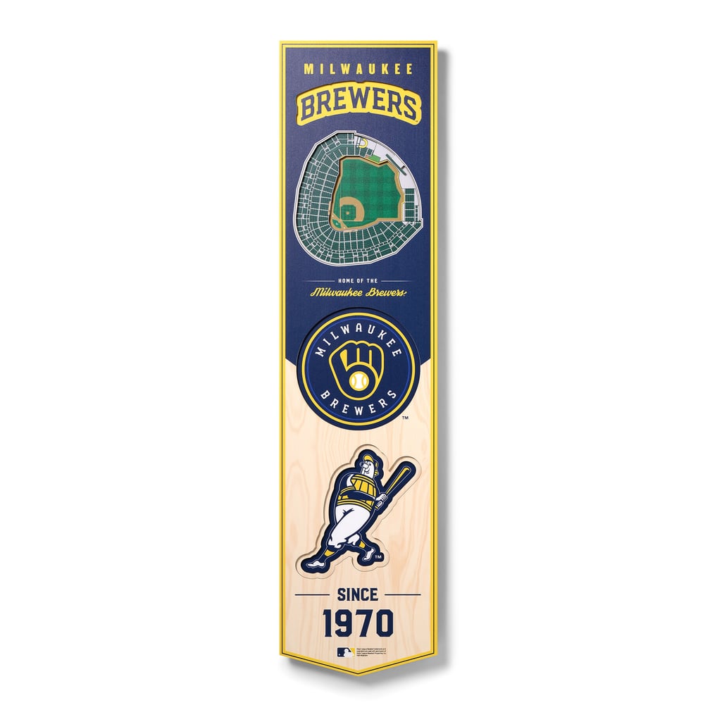 Milwaukee Brewers 8'' x 32'' 3D StadiumView Banner