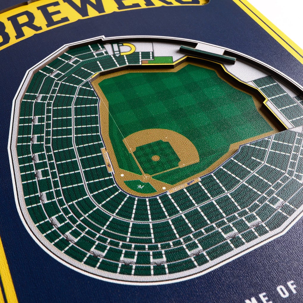 Milwaukee Brewers 8'' x 32'' 3D StadiumView Banner
