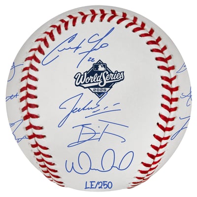 Milwaukee Brewers Autographed Fanatics Authentic 2026 World Series Champions World Series Logo Baseball with at Least 12 Signatures - Limited Edition of 250