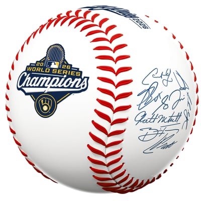 Milwaukee Brewers Facsimile Signature Rawlings 2026 World Series Champions Replica Baseball 