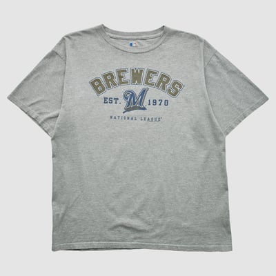 Milwaukee Brewers Genuine Merchandise 2010s T-shirt - Heather Gray - XL by Fanatics Real Vintage