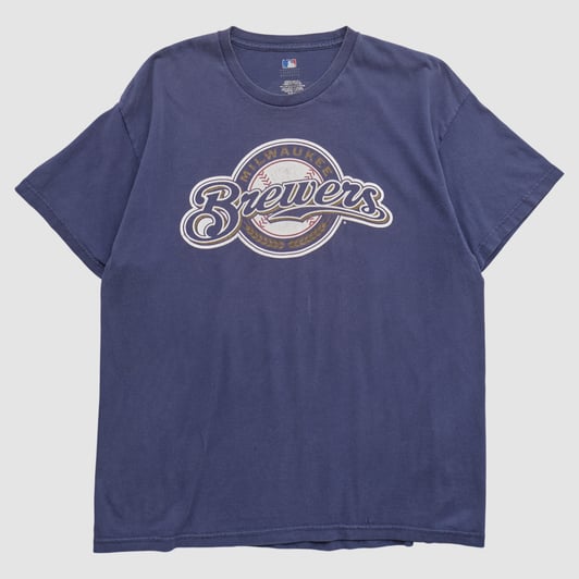 Milwaukee Brewers Genuine Merchandise 2010s T-shirt - Navy - L by Fanatics Real Vintage