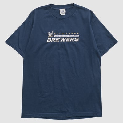 Milwaukee Brewers Lee Apparel 2000s T-shirt - Navy - M by Fanatics Real Vintage