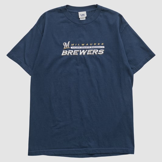 Milwaukee Brewers Lee Apparel 2000s T-shirt - Navy - M by Fanatics Real Vintage