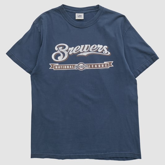 Milwaukee Brewers Lee Apparel 2000s T-shirt - Navy - XL by Fanatics Real Vintage