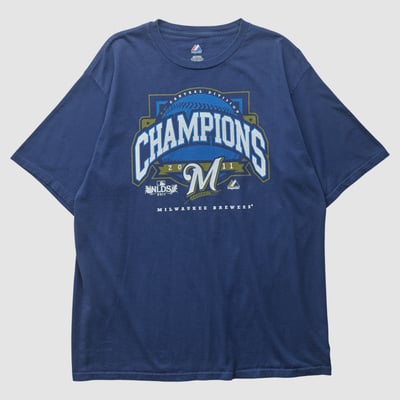 Milwaukee Brewers Majestic 2011 T-shirt - Navy - XL by Fanatics Real Vintage