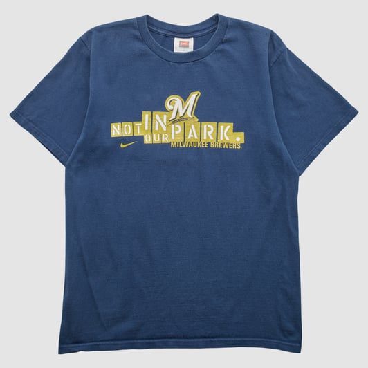 Milwaukee Brewers Nike 2000s T-shirt - Navy - S by Fanatics Real Vintage