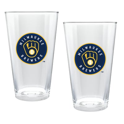 Milwaukee Brewers Two-Piece 16oz. Double Play Pint Glass Set