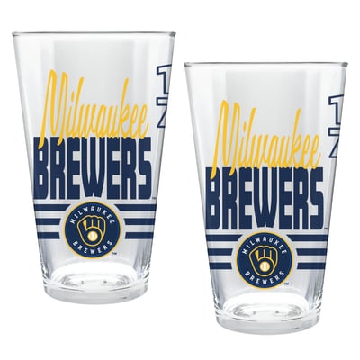 Milwaukee Brewers Two-Piece 16oz. Heritage Pint Glass Set