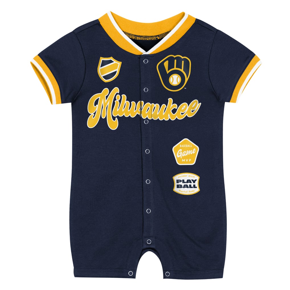 Milwaukee Brewers Outerstuff Newborn Pinch Romper - Navy