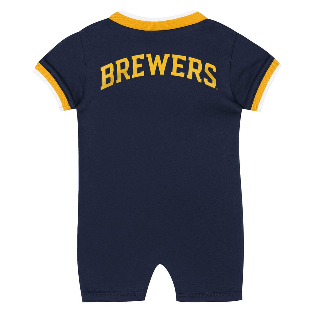 Milwaukee Brewers Outerstuff Newborn Pinch Romper - Navy