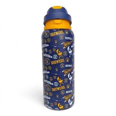 Milwaukee Brewers Pegasus 32oz. Game Day Pennant Stainless Steel ProPress Water Bottle