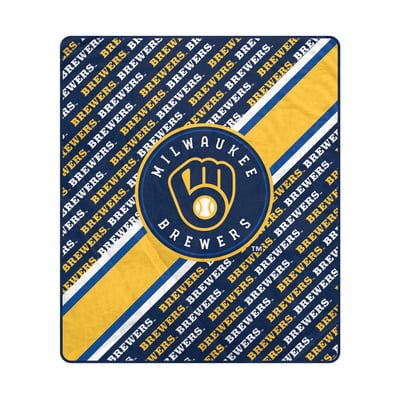 Milwaukee Brewers Pegasus 60" x 70" Diagonal Lined Wordmark Ultra Soft Blanket