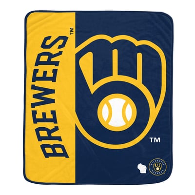 Milwaukee Brewers Pegasus Dugout 50" x 60" Ultra Soft Throw Blanket