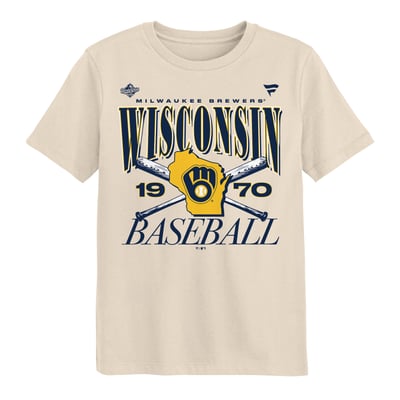Milwaukee Brewers Fanatics Preschool 2026 World Series Champions Hype Bat T-Shirt - Natural