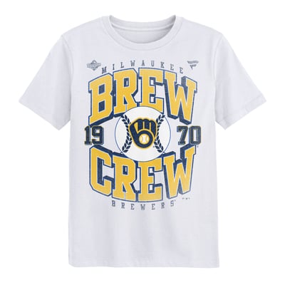 Milwaukee Brewers Fanatics Preschool 2026 World Series Champions Hype Ball T-Shirt - White