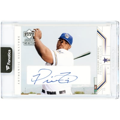 Prince Fielder Milwaukee Brewers Autographed 2002 Upper Deck Future Gems #92 Rookie Card 