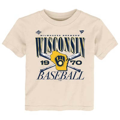 Milwaukee Brewers Fanatics Toddler 2026 World Series Champions Hype Bat T-Shirt - Natural