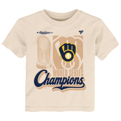 Milwaukee Brewers Fanatics Toddler 2026 World Series Champions Parade T-Shirt - Natural